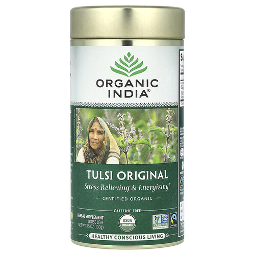 Organic India, Tulsi Original Loose Leaf Tea, Caffeine Free, 3.5 oz (100 g)