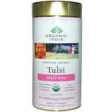 Organic India, Листовой чай туласи, сладкая роза, без кофеина, 3,5 унции (100 г) отзывы
