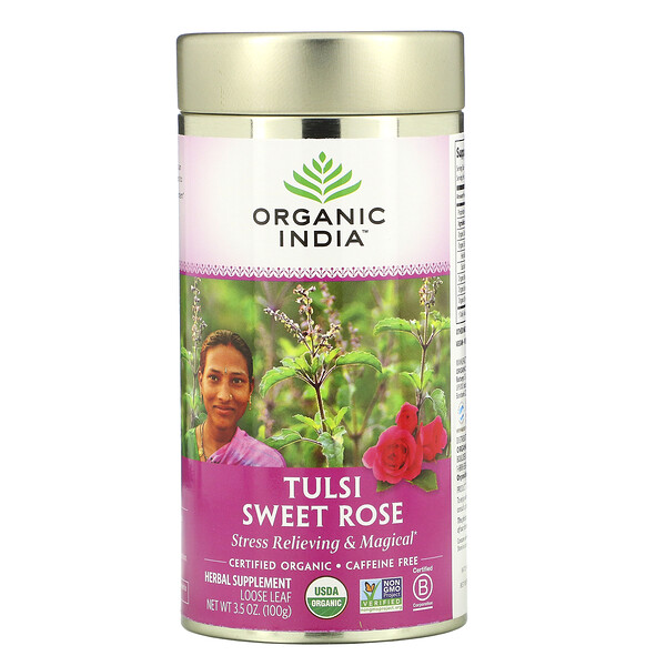 Tulsi Sweet Rose, Caffeine-Free, 3.5 oz (100 g)