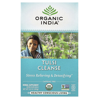 Organic India, Thé Tulsi purifiant, sans caféine, 18 sachets, 28,8 g