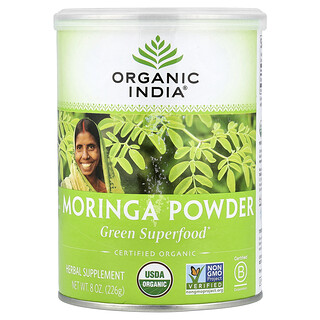 Organic India, 모링가 그린 슈퍼 푸드, 226g(8oz)