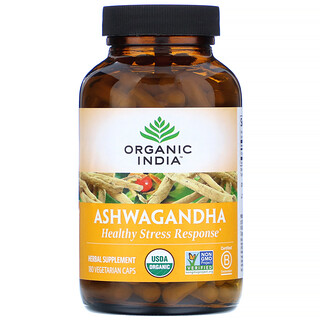 Organic India, Ashwagandha, 180 vegetarische Kapseln