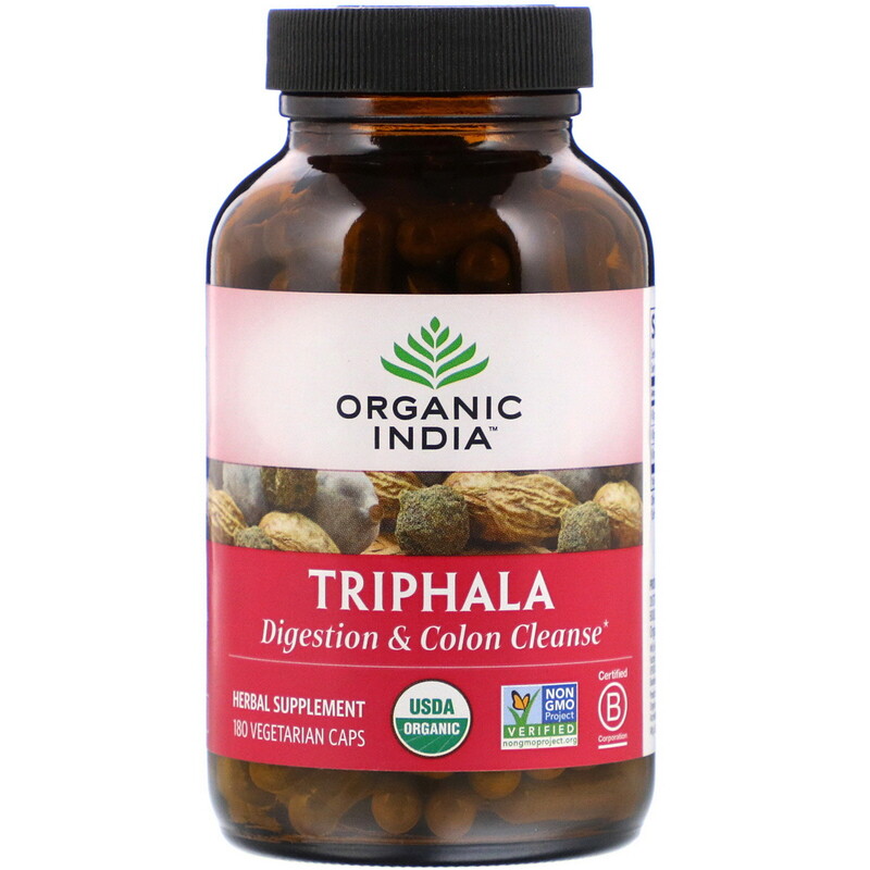 Organic India, Triphala, 180 Vegetarian Caps - iHerb