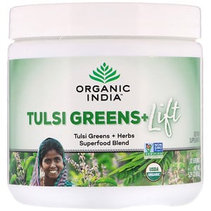 Отзывы о Органик Индиа, Tulsi Greens+ Lift, Superfood Blend, 5.29 oz (150 g)