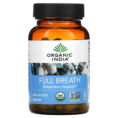 Organic India Full Breath, Respiratory Support, 90 Veggie Caps