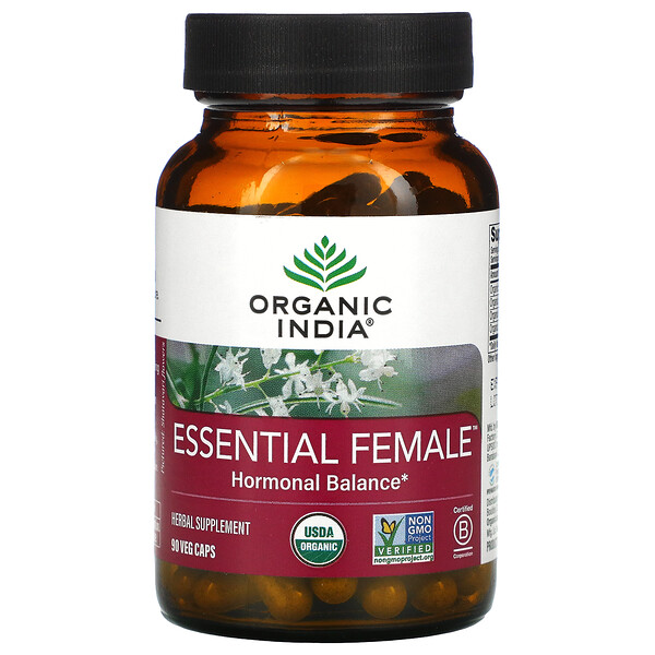 Organic India, Essential Female, Hormonal Balance, 90 Veggie Caps