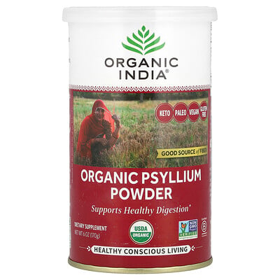 Organic India, Psilio orgánico en polvo, 170 g (6 oz)
