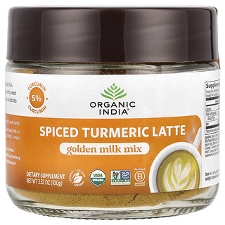 Organic India, Latte Kunyit Berbumbu, Campuran Susu Emas, 100 g (3,52 ons)