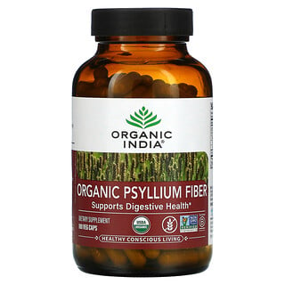 Organic India, Organic Psyllium Fiber, 180 Veg Caps
