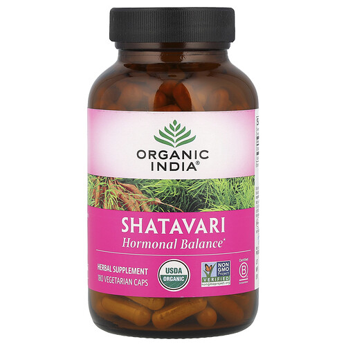 Organic India Шатавари 180 вегетарианских капсул (400 мг на капсулу)