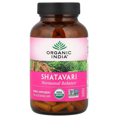 Organic India Шатавари 180 вегетарианских капсул (400 мг на капсулу)