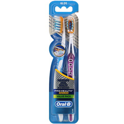 

Oral-B, Pro-Health, Advanced Toothbrush, Medium, 2 Pack