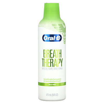 Купить Oral-B Breath Therapy, ополаскиватель для полости рта для особого ухода, мягкая мята, 475 мл (16 жидк. Унций)