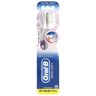 Oral-B, Sensi-Soft, Brosses à dents, Extra-douces, 2 brosses à dents