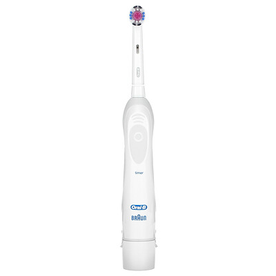 Oral-B 3D White Brilliance Whitening Battery, зубная щетка, белая, 1 зубная щетка