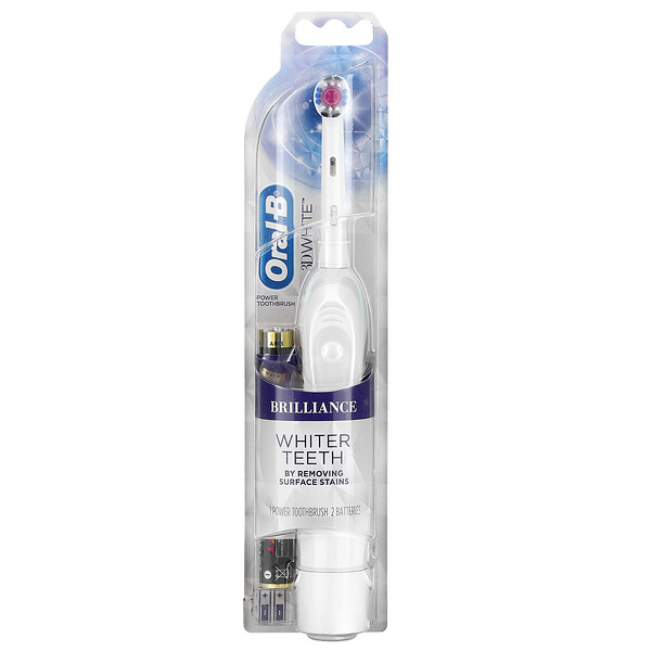 Oral-B, Oral-B 3D White Brilliance Whitening Battery Toothbrush, White ...