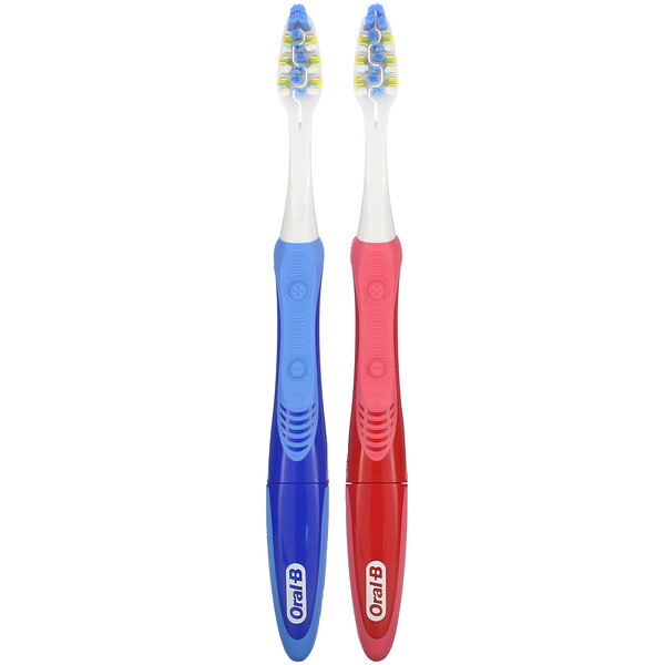 Oral-B‏, Pulsar, מברשת שיניים לניקוי מקצועי, רכה, 2 מברשות