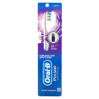 Oral-B Pulsar Whitening, зубная щетка на батарейках, мягкая, 1 зубная щетка