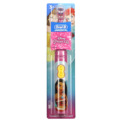 Oral-B Kids, зубная щетка с питанием от батарей, мягкая, для детей от 3 лет, Disney Princess, 1 зубная щетка
