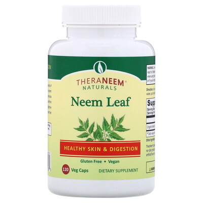 

TheraNeem Naturals, Neem Leaf, Healthy Skin and Digestion, 120 Veg Caps