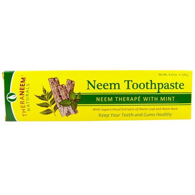 Organix South TheraNeem Naturals, лечение на основе нима с мятой, зубная паста с мятой, 120 г (4,23 унции)