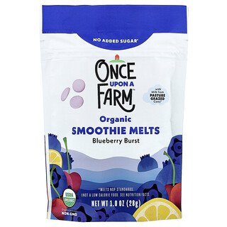 Once Upon A Farm, Smoothie Melt Organik, Balita, Rasa Bluberi, 28 g (1 ons)