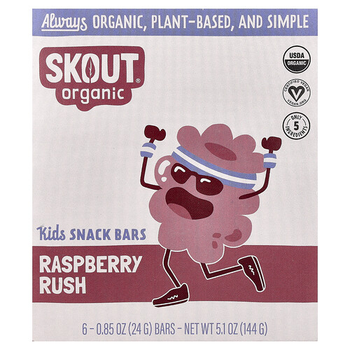 Skout Organic, Barritas para niños, Fiebre de frambuesa, 6 barritas, 24 g (0,85 oz) cada una