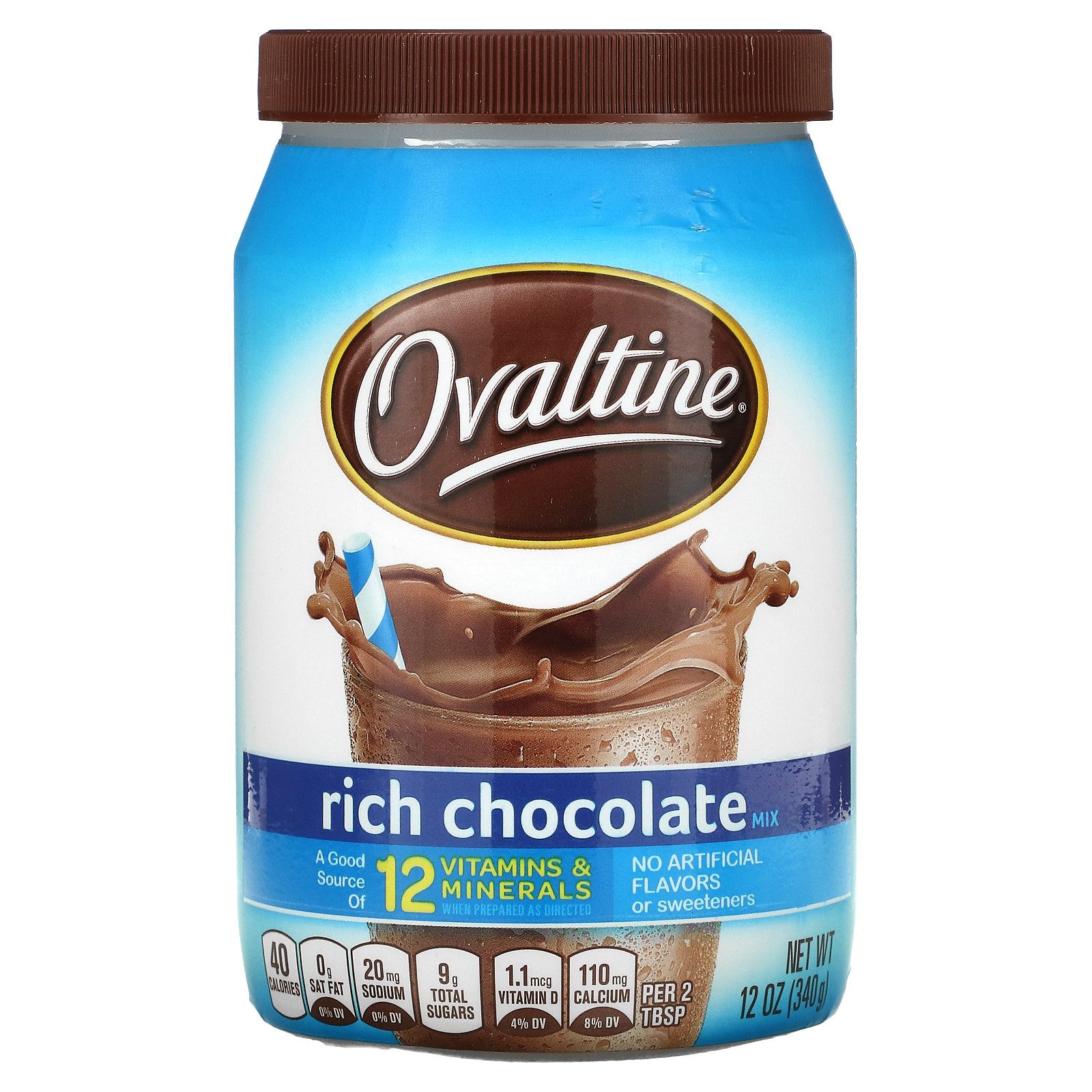 Ovaltine, リッチ チョコレートミックス, 12 オンス (340 g)