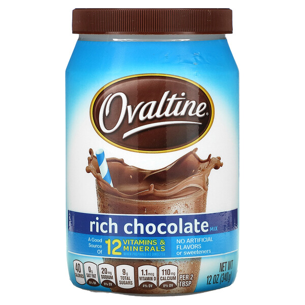 Ovaltine‏, خليط الشيكولاتة الغنية 12 أوقية (340 غرام)