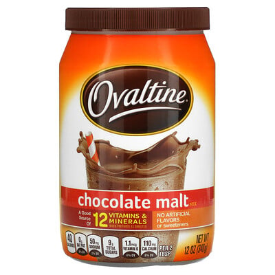 Купить Ovaltine Шоколадно-солодовая смесь, 12 унций (340 г)