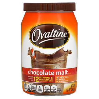 Ovaltine, Mezcla de Malta de Chocolate, 12 oz (340 g)