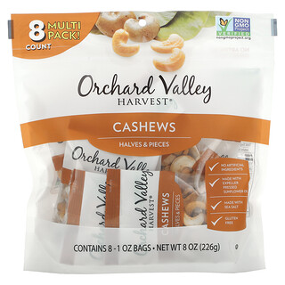 Orchard Valley Harvest, Cashews, Halves & Pieces, 8 Bags, 8 oz (226 g)