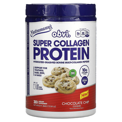 

Obvi Super Collagen Protein, Entenmann's, 384 г (13,54 унции)