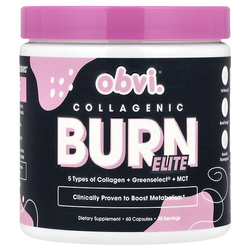 Obvi, Collagenic Burn Elite, Kollagenverbrennung, 60 Kapseln
