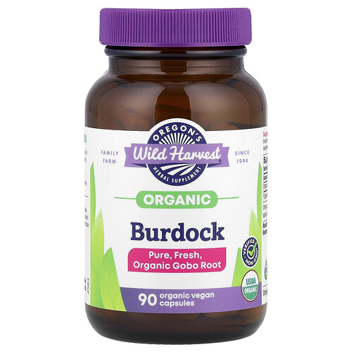 Oregon's Wild Harvest, Organic Burdock, 90 Organic Vegan Capsules (450 mg per Capsule)