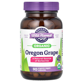 Oregon's Wild Harvest, Organic Oregon Grape, Bio-Oregon-Traube, 90 vegane Bio-Kapseln (380 mg pro Kapsel)