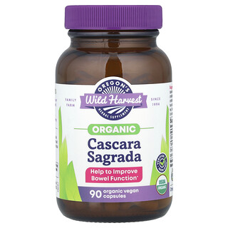 Oregon's Wild Harvest, Organic Cascara Sagrada, 90 Organic Vegan Capsules