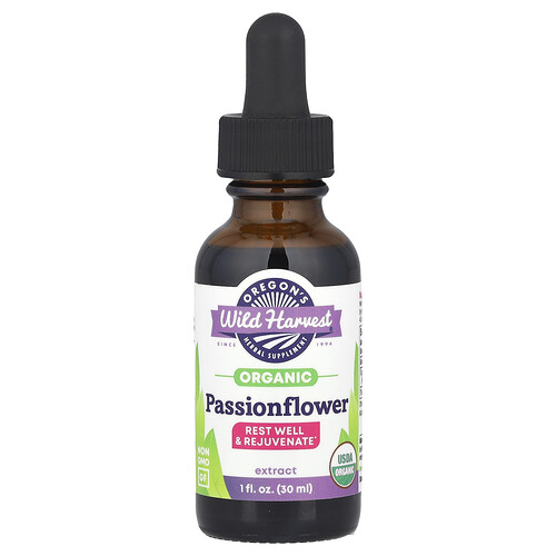 Oregon's Wild Harvest Organic Passionflower Extract, 1 fl oz (30 ml)