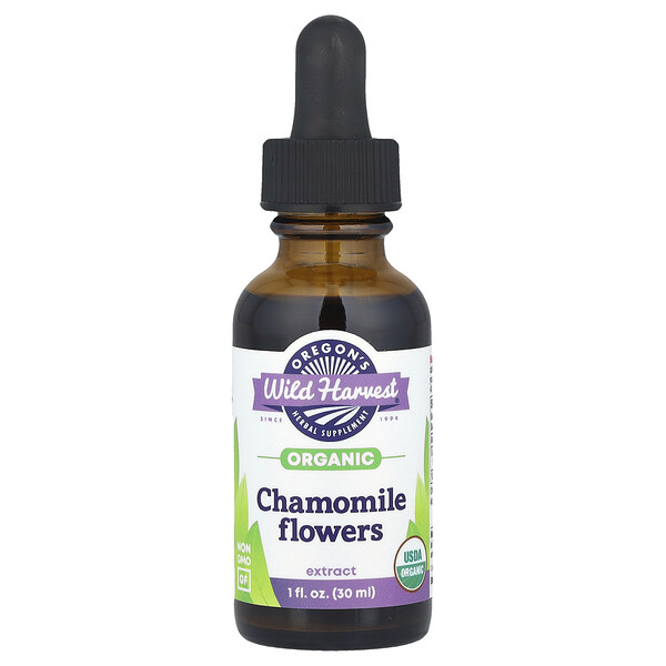 Oregon's Wild Harvest Organic Chamomile Flowers Extract, 1 fl oz (30 ml)