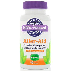 Отзывы о Орегонс Вайлд Харвест, Aller-Aid, with Quercetin and NAC, 90 Vegetarian Capsules