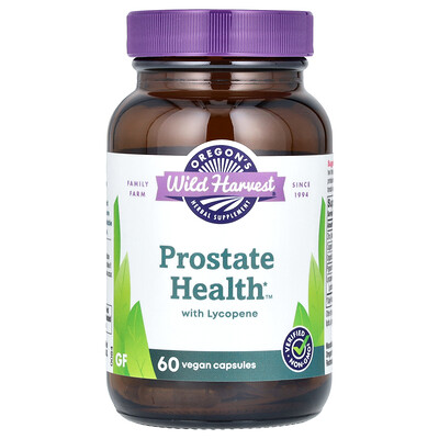 Oregons Wild Harvest Prostate Health with Lycopene 60 Vegan Capsules