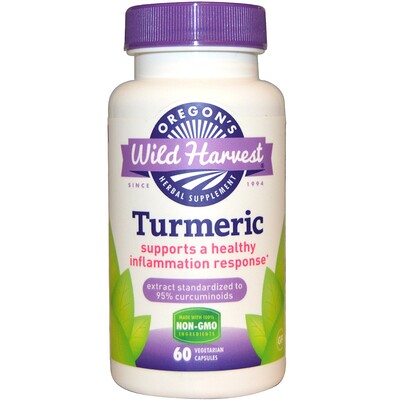 

Oregon's Wild Harvest Turmeric, 60 Vegetarian Capsules