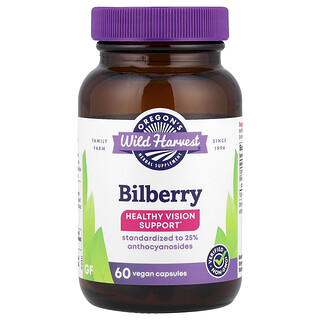 Oregon's Wild Harvest, Bilberry, 60 Vegan Capsules
