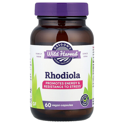 Oregon's Wild Harvest, Rodiola, 60 cápsulas de gelatina