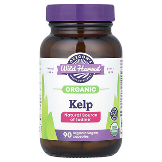 Oregon's Wild Harvest, Kelp biologique, 90 capsules vegan biologiques