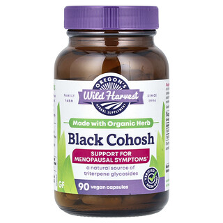 Oregon's Wild Harvest, ブラックコホッシュ、ヴィーガンカプセル90粒（1粒あたり300mg）