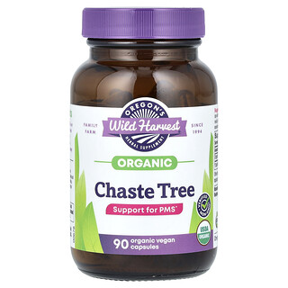 Oregon's Wild Harvest, Organický Chaste Tree, 90 vegánskych kapsúl (440 mg na kapsulu)