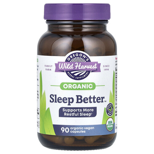 Oregon's Wild Harvest, Organic Sleep Better, besser schlafen, 90 vegane Kapseln