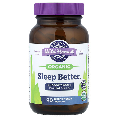 Oregon's Wild Harvest, Sueño orgánico para dormir mejor, 90 cápsulas veganas