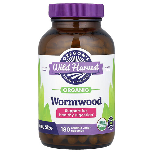 Oregon's Wild Harvest Organic Wormwood, 180 Organic Vegan Capsules (260 mg per Capsule)